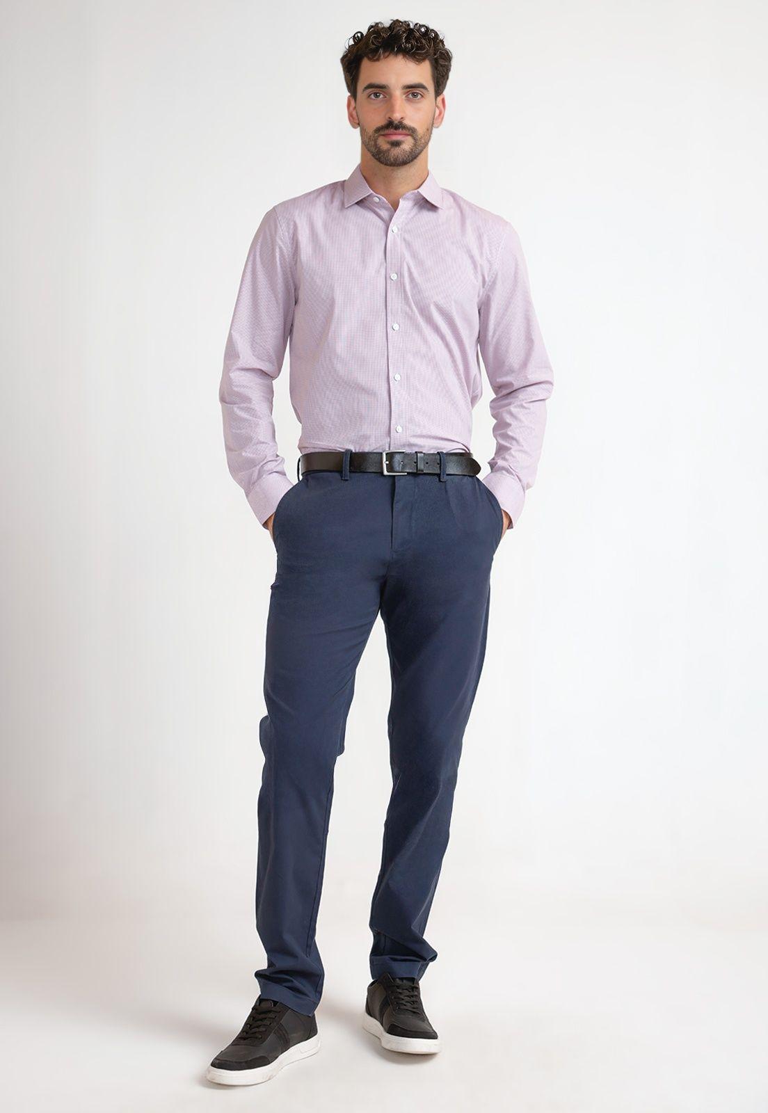 Camisa Formal Hombre Lila-1