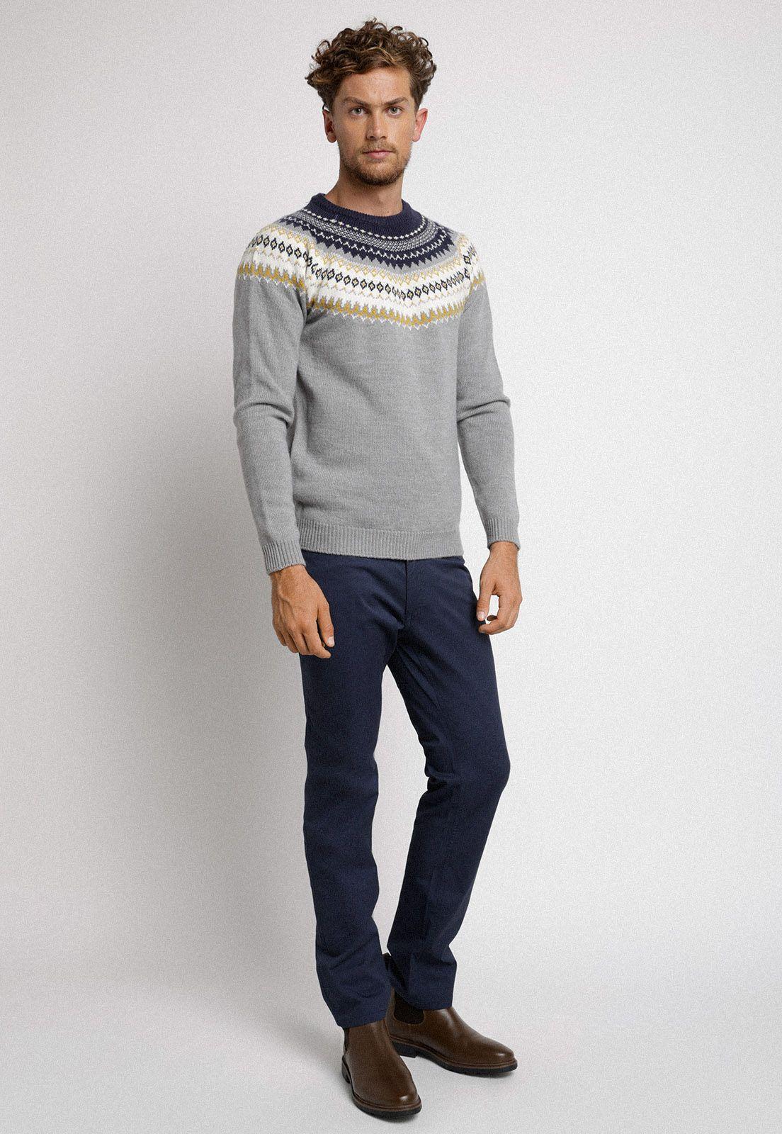 Sweater Petrovich Tribal gris-3