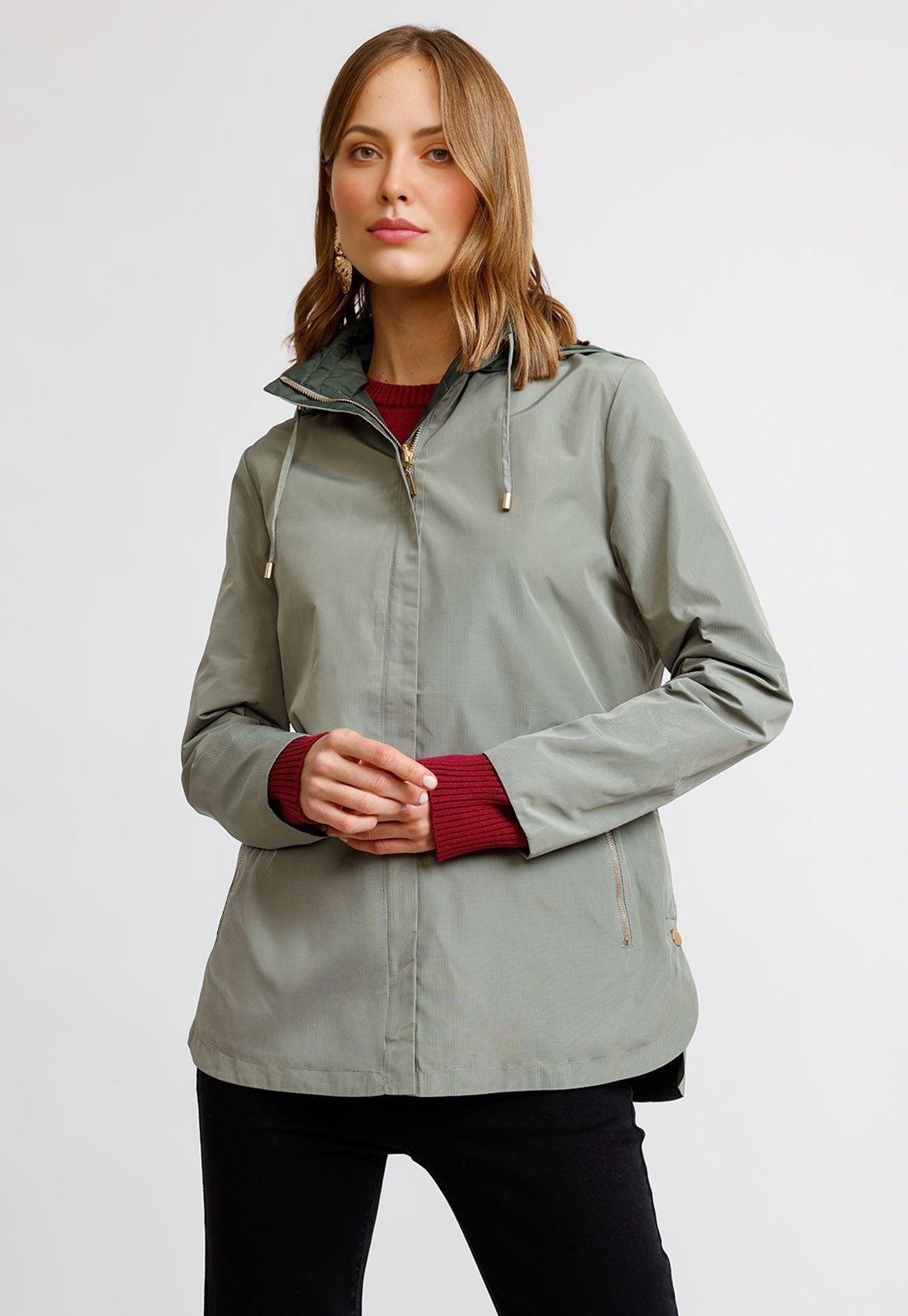 Chaqueta Reversible Oliva Eva Mujer-0