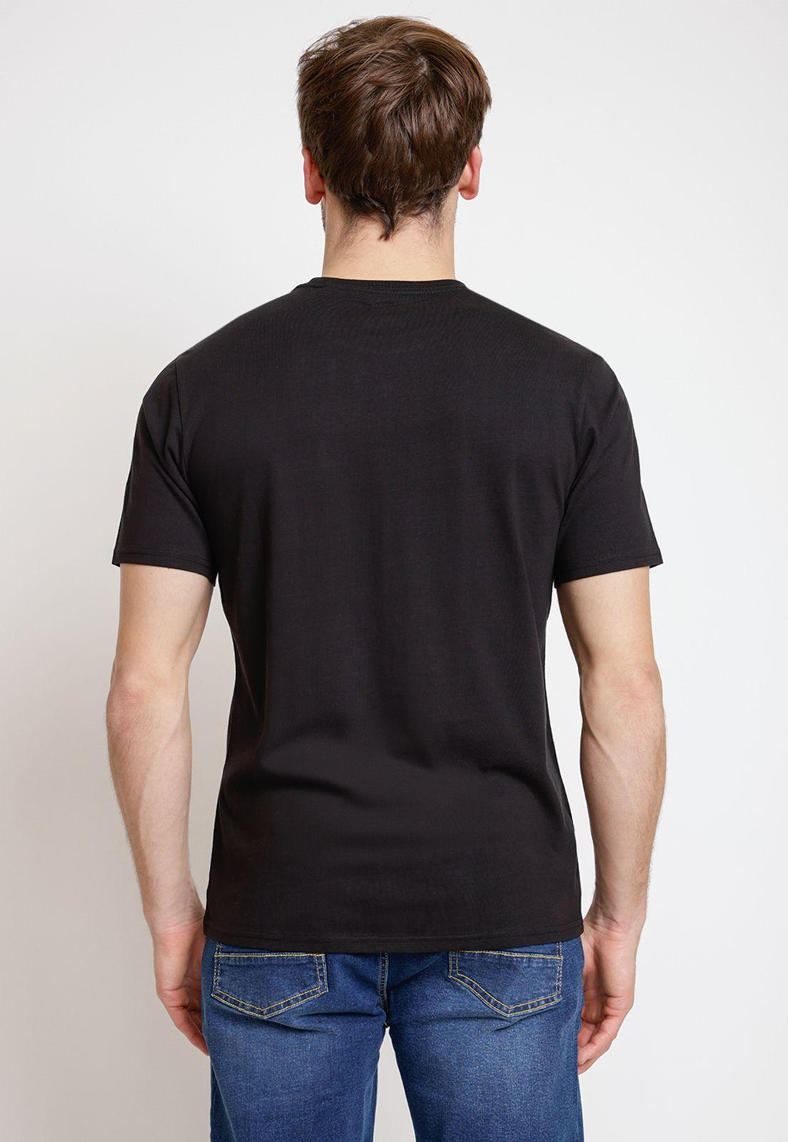 Polera Hombre Algodón Liso Slim Marcus Negro-1