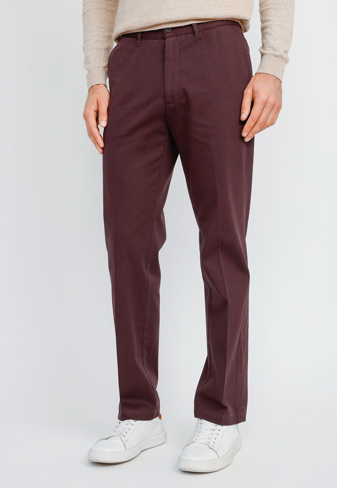 Pantalón Hombre Vinci Chino Burdeo-0