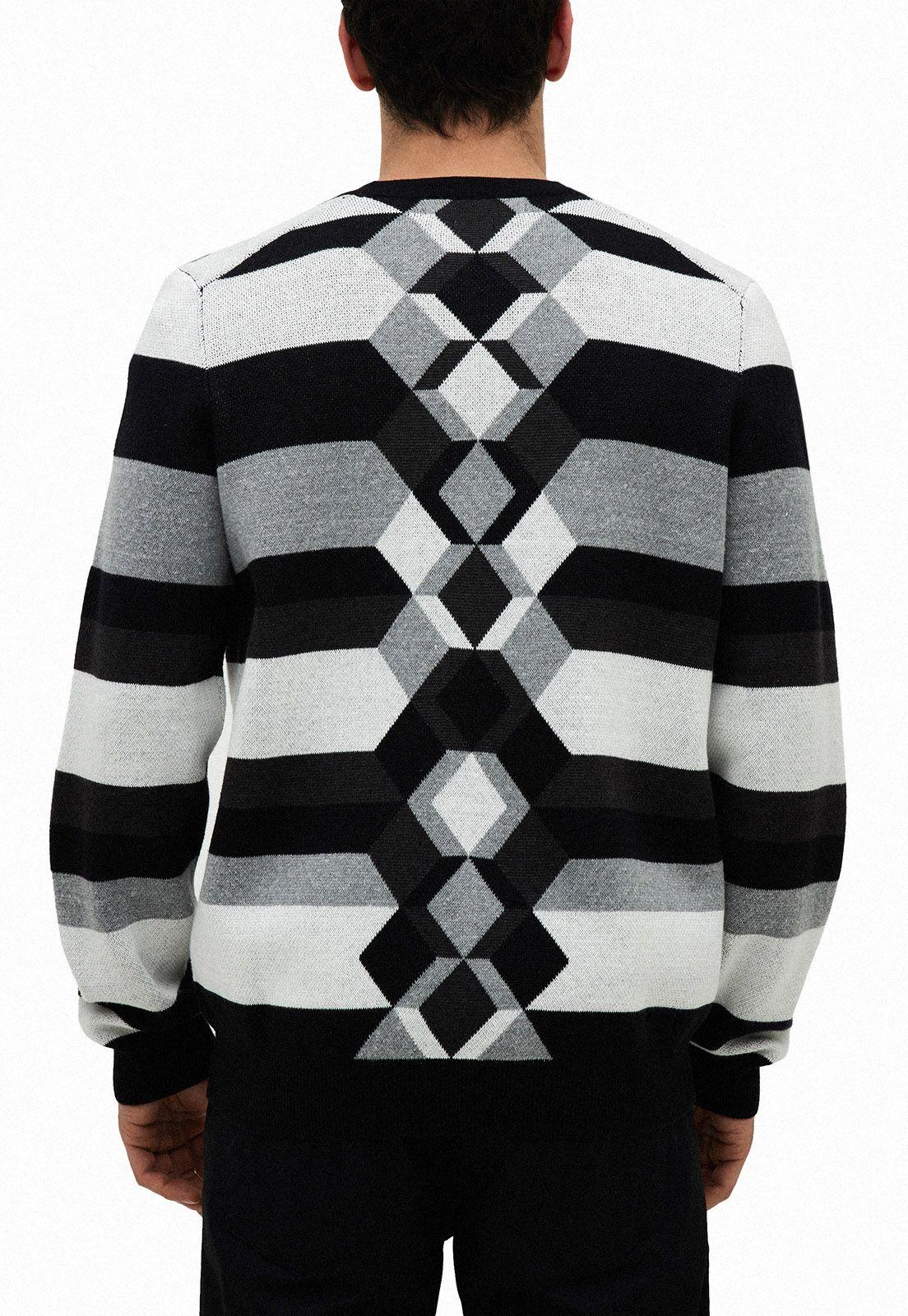 Sweater Casual Botones Negro-1