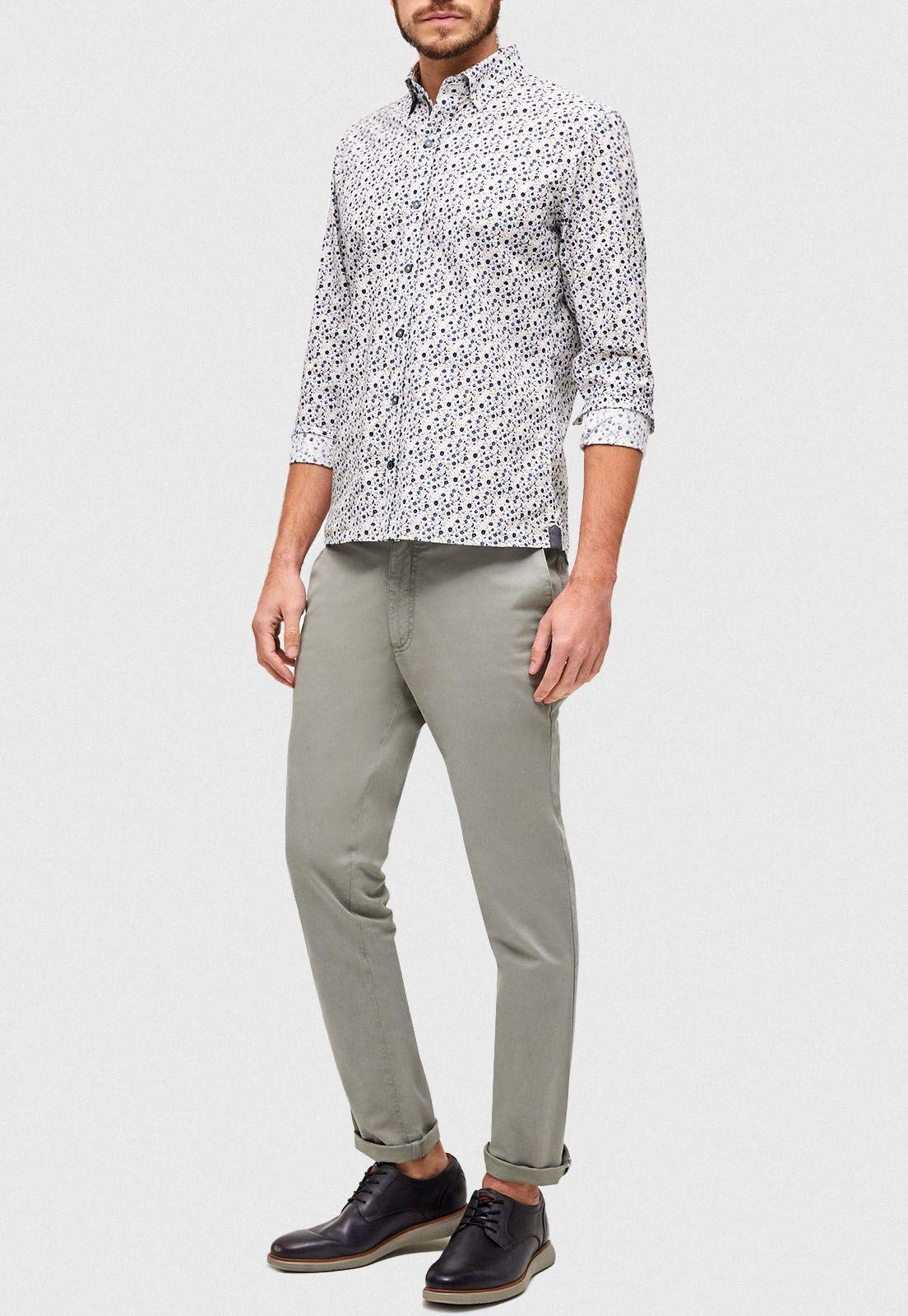 Camisa Casual Beck Banco/Beige-3