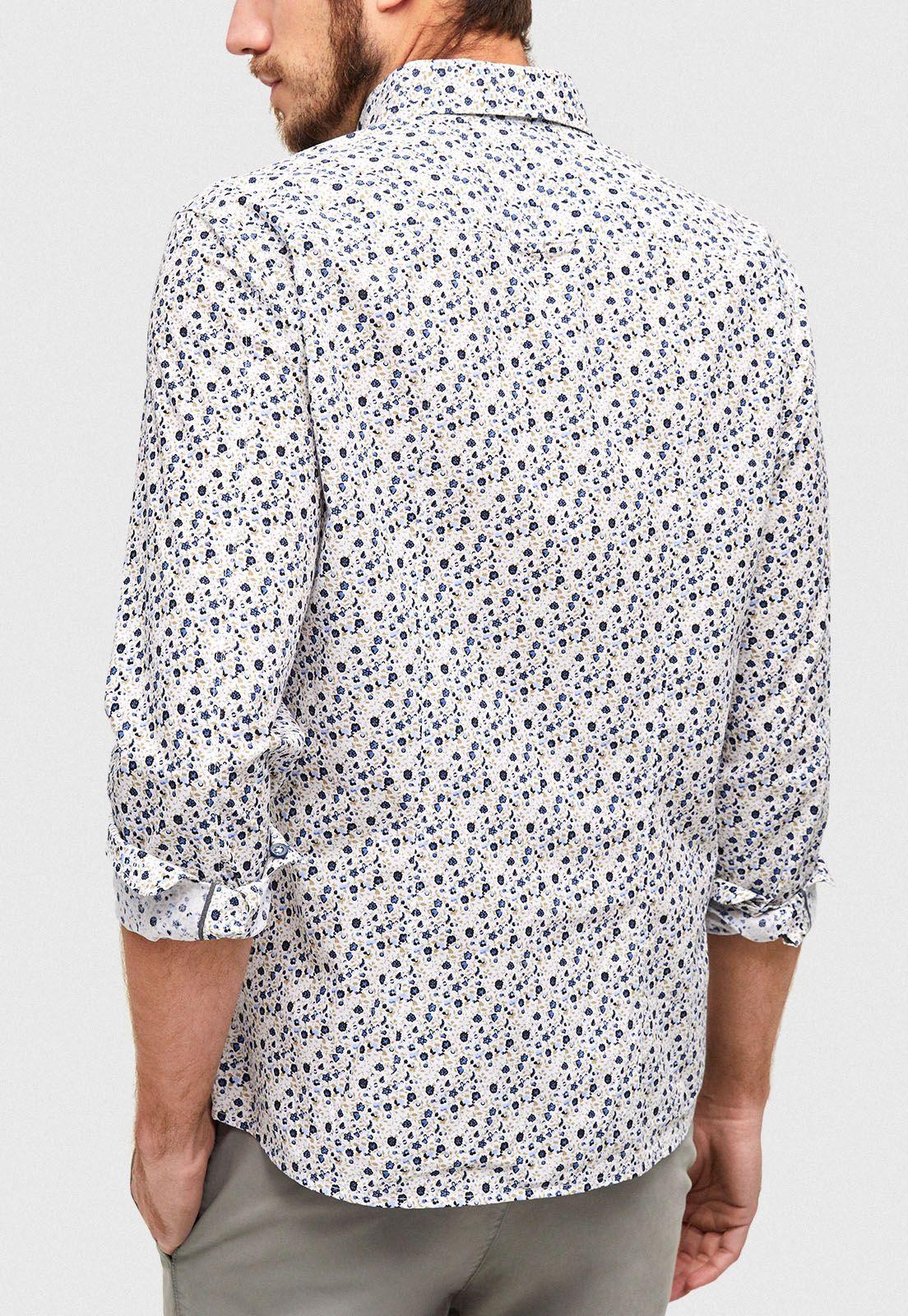 Camisa Casual Beck Banco/Beige-1