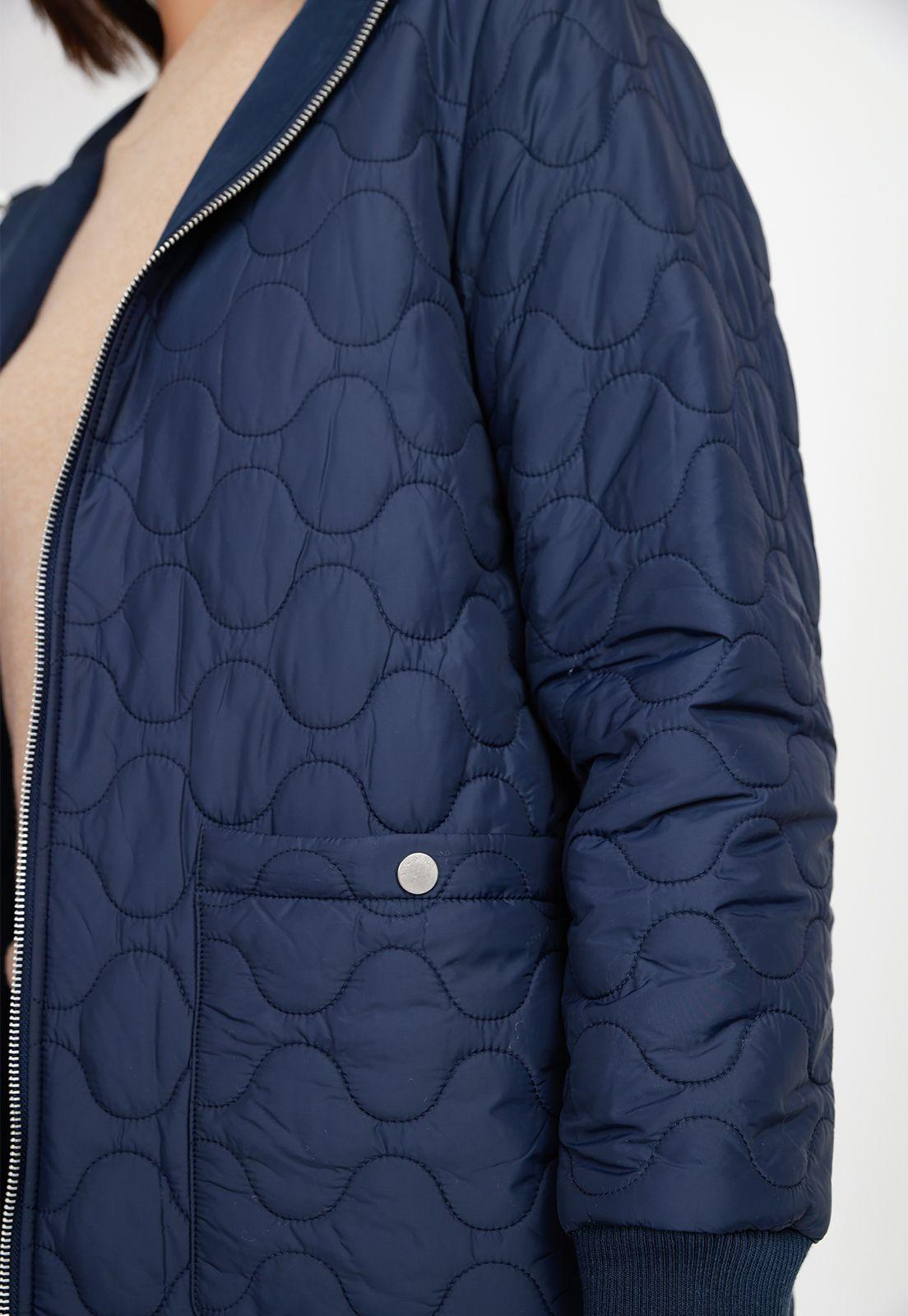 Parka Larga Reversible Mujer Marino-2