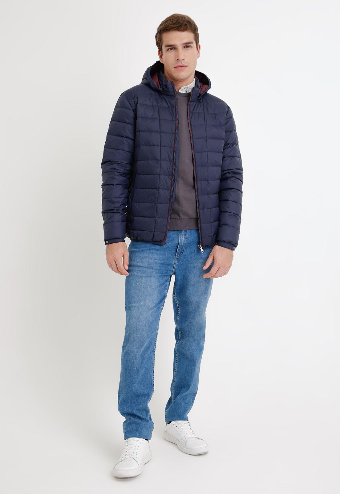 Parka hombre acolchada pluma azul marino-3