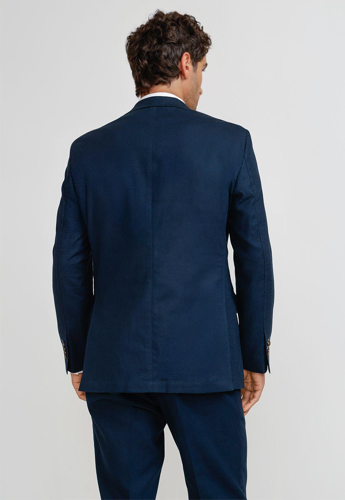 Chaqueta Hombre Lino Cesar Azul Marino-1