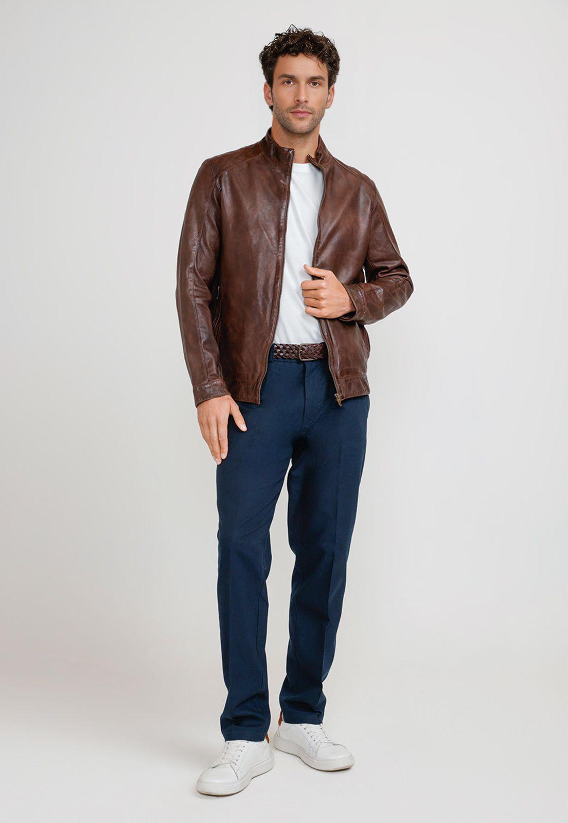 Chaqueta Cuero Amancio Tan-3