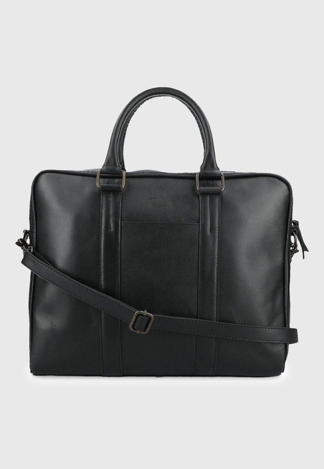 Bolso de cuero Negro-0