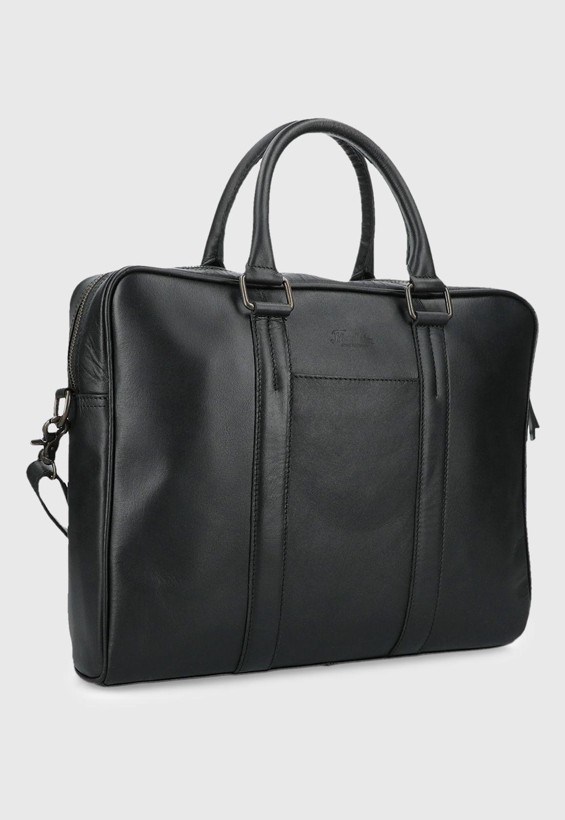 Bolso de cuero Negro-1