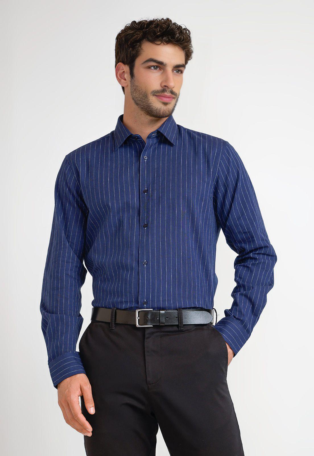 Camisa Hombre Formal Navy-0