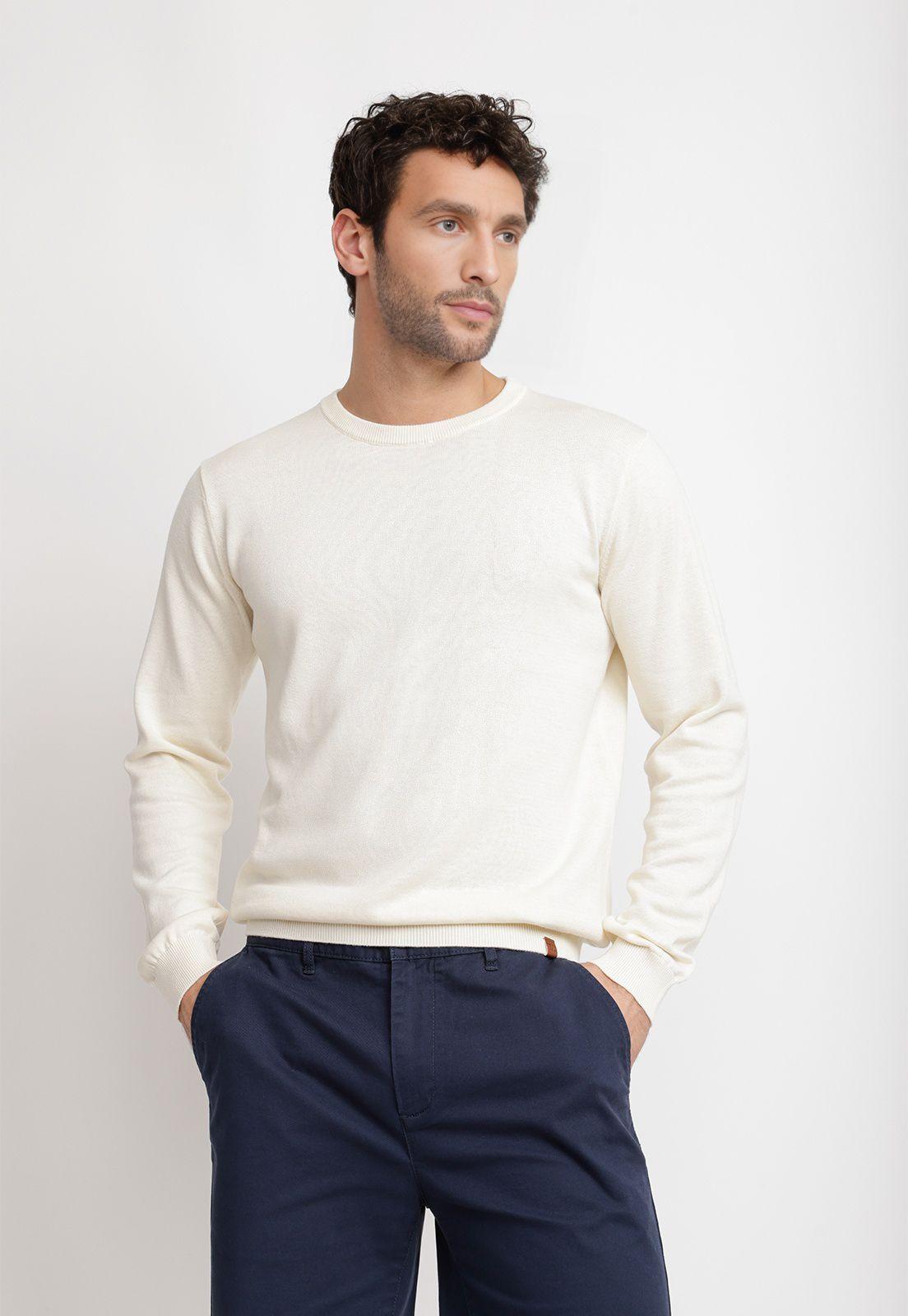 Sweater Cuello C Algodón Phelps Crudo-0