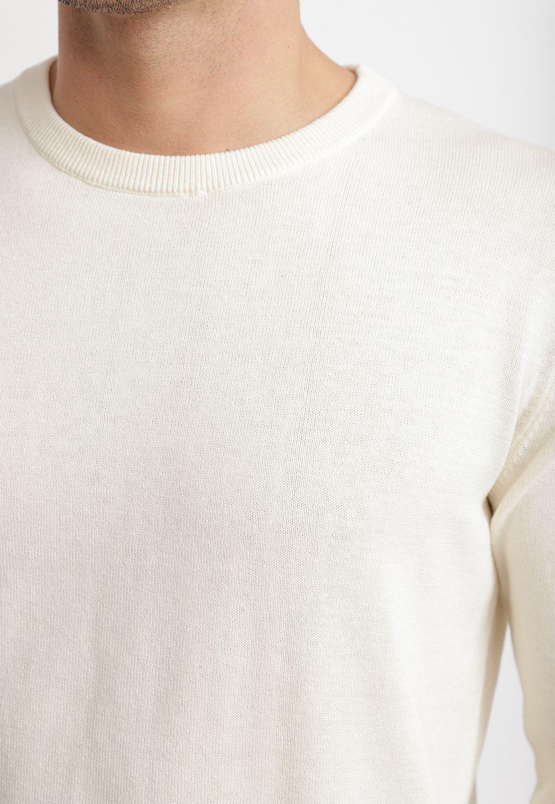 Sweater Cuello C Algodón Phelps Crudo-3