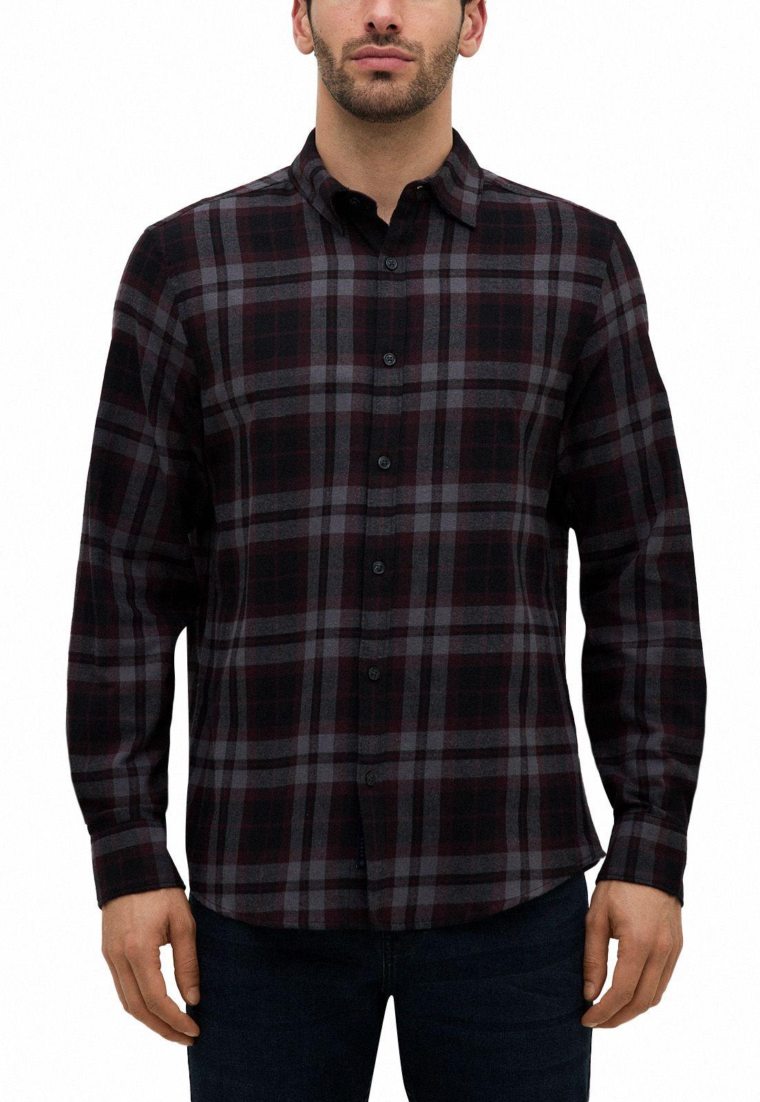 Camisa Casual Franela Burdeo-0