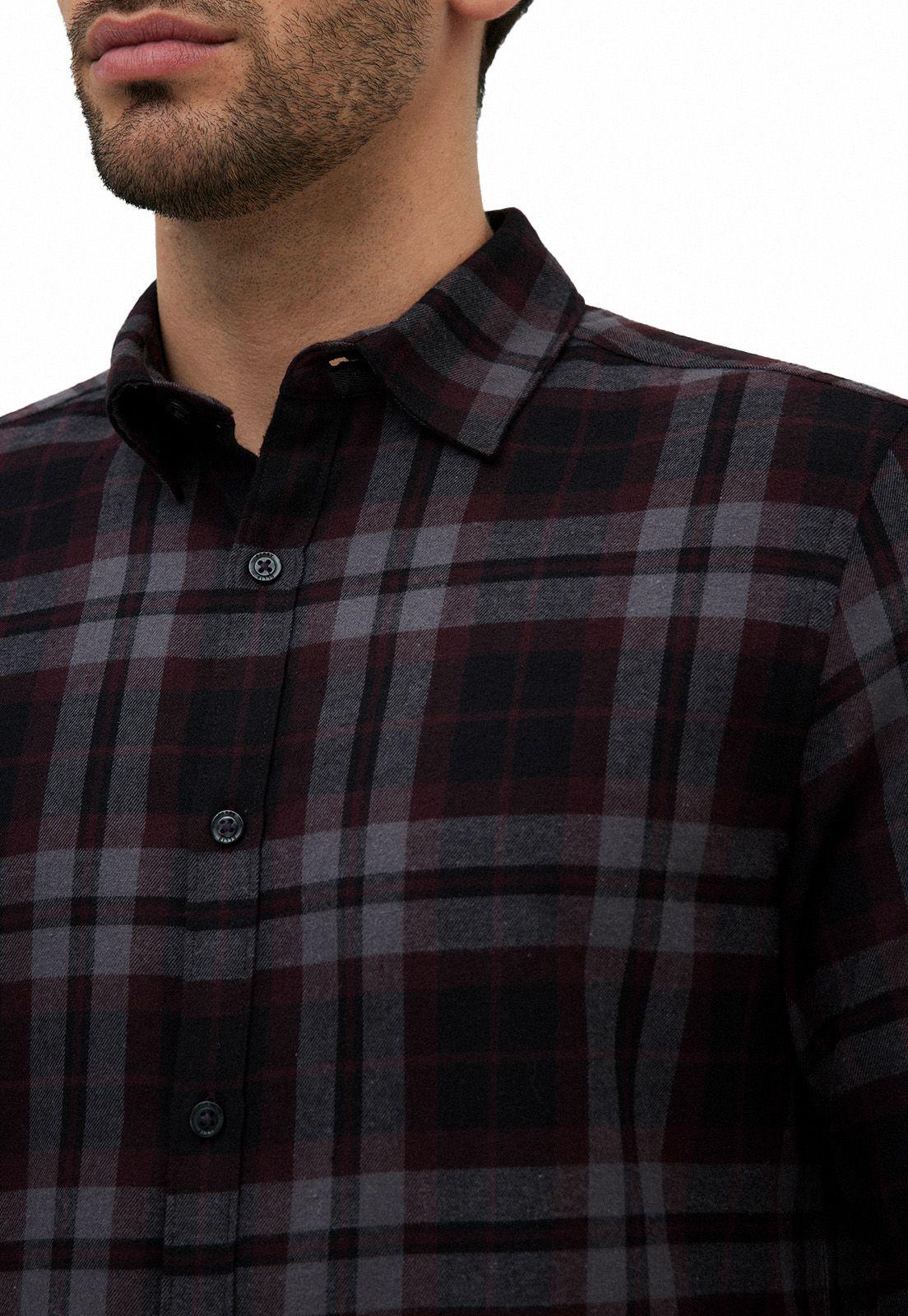 Camisa Casual Franela Burdeo-2