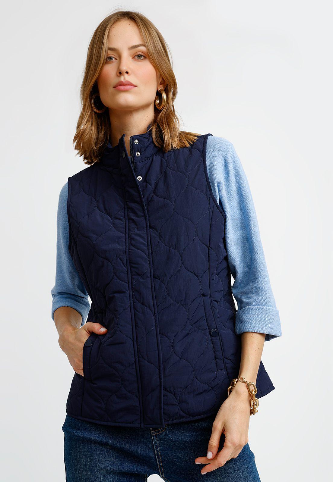 Parka Sin Mangas Navy Sauce Mujer-0