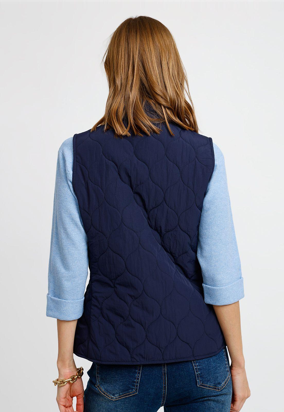 Parka Sin Mangas Navy Sauce Mujer-1