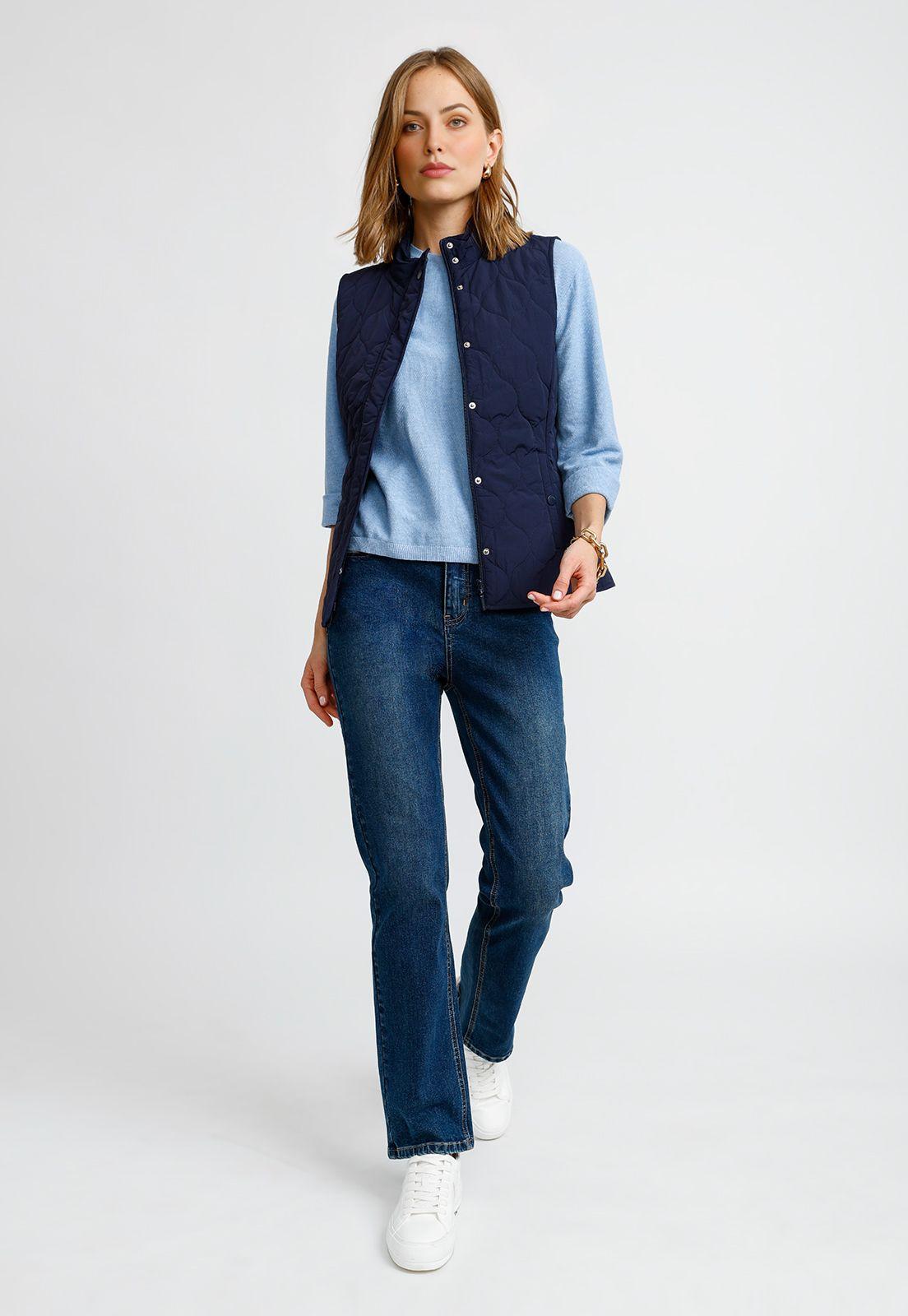 Parka Sin Mangas Navy Sauce Mujer-3