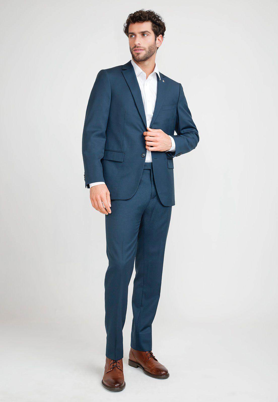 Chaqueta Formal Hombre Petróleo-3