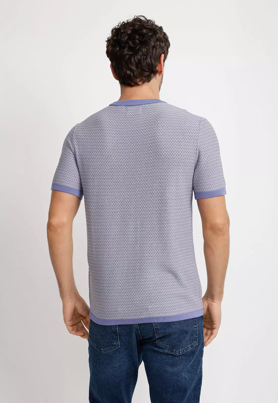 Polera Hombre Manga Corta Denim-1