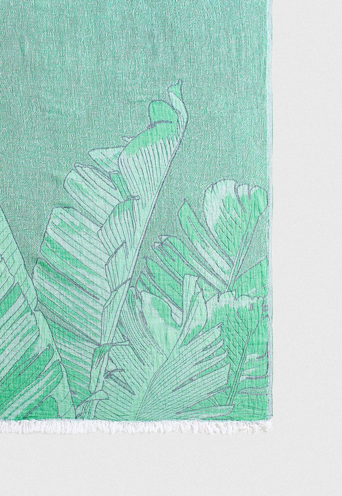 Toalla Playa Leaves Verde-1