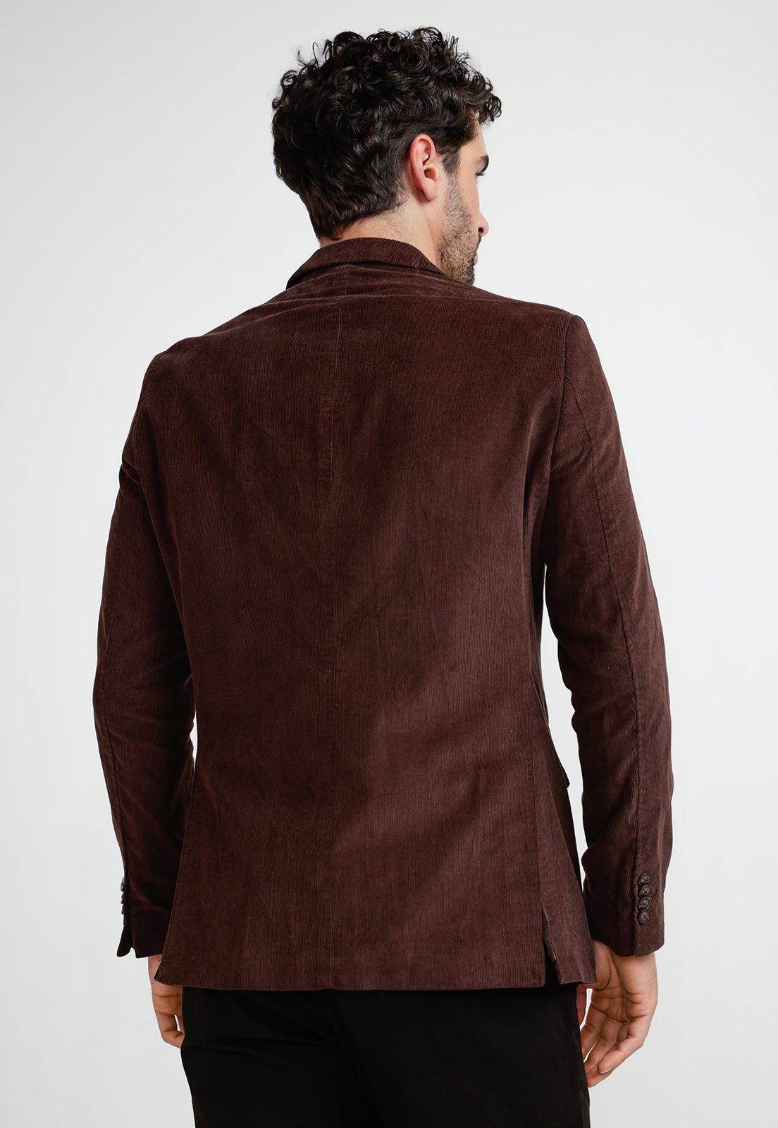 Chaqueta Hombre Cotelé Café-1