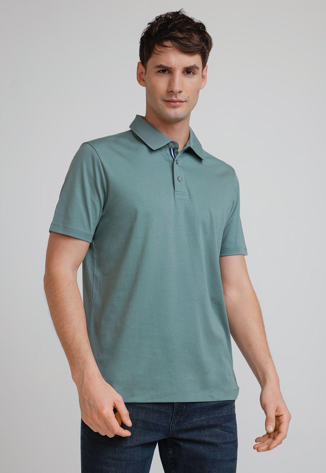 Polera Hombre Polo Manga Corta Verde-0