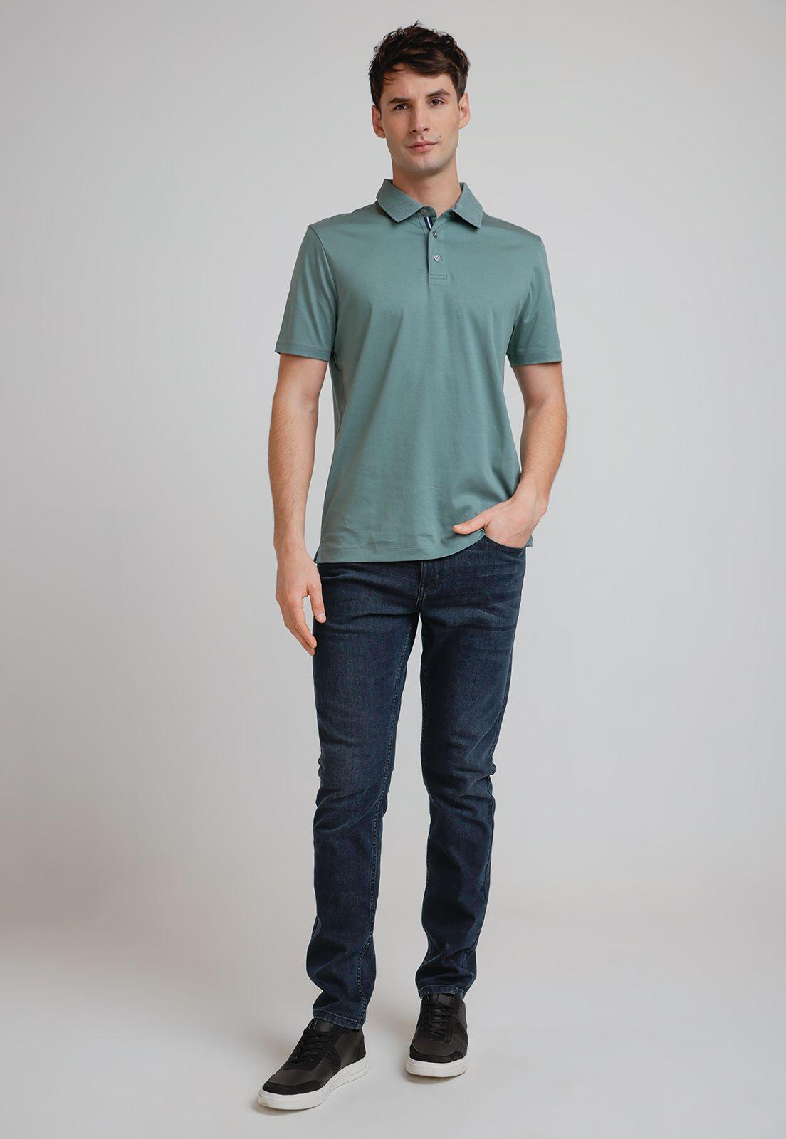Polera Hombre Polo Manga Corta Verde-3