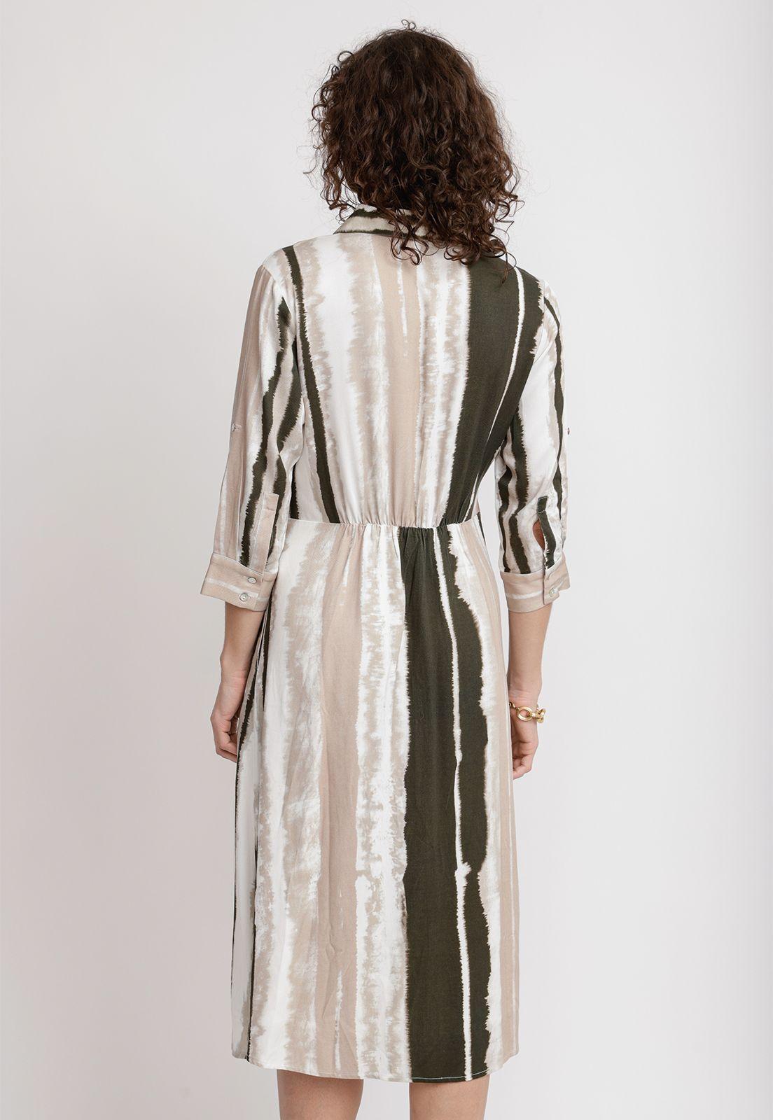 Vestido Mujer Anís Viscosa Safari-1