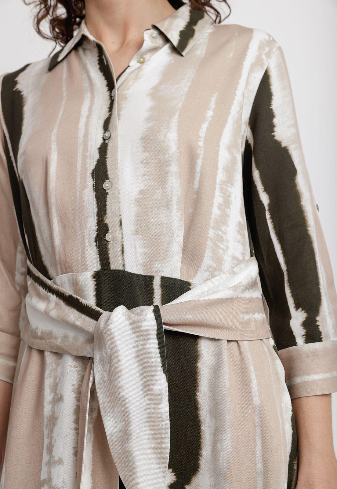 Vestido Mujer Anís Viscosa Safari-2