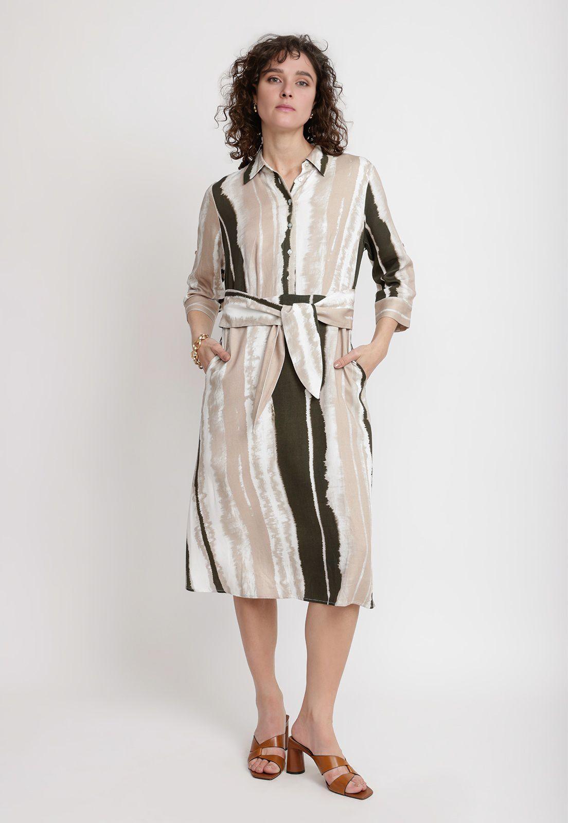 Vestido Mujer Anís Viscosa Safari-3