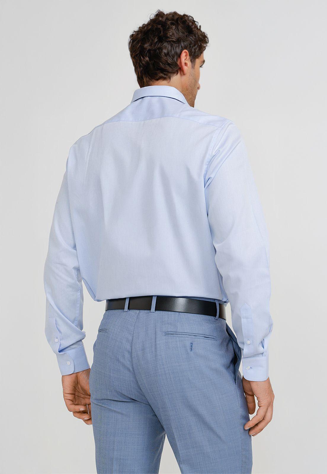 Camisa Hombre Formal Algodón Classic Celeste-1