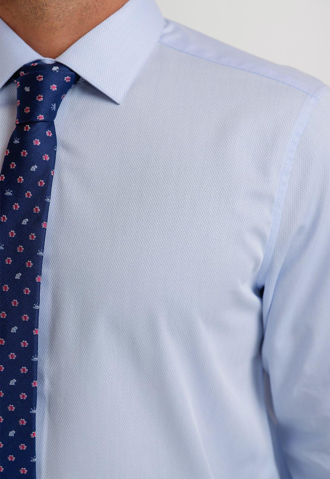 Camisa Hombre Formal Algodón Classic Celeste-2