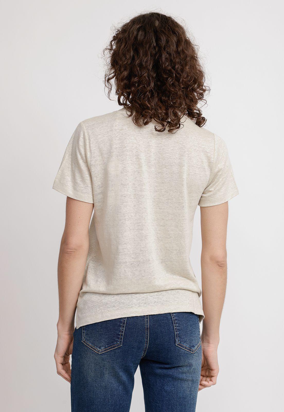 Polera Mujer Gantt Lino Beige-1