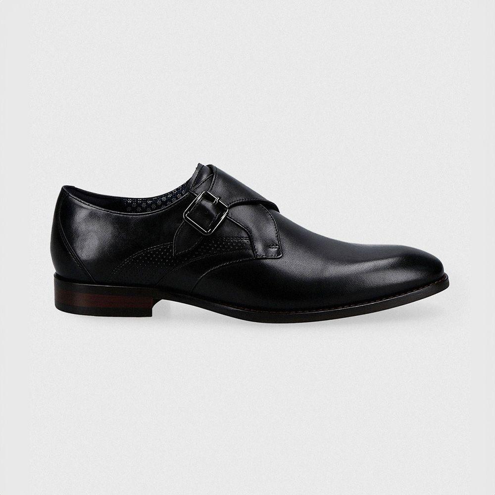 Zapato Formal Hebilla Cuero Negro-0