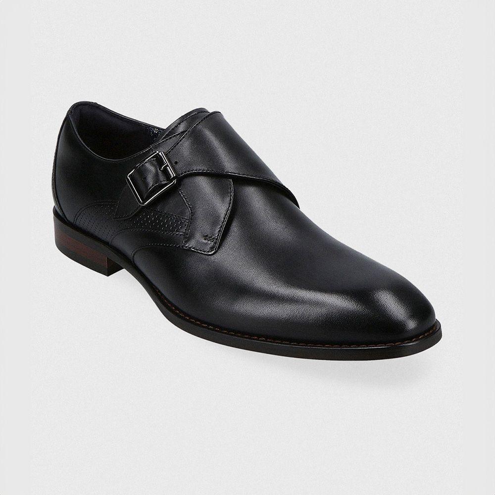 Zapato Formal Hebilla Cuero Negro-1