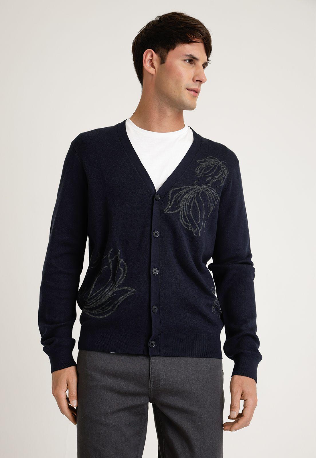 Tejido Cárdigan Hombre Navy-0