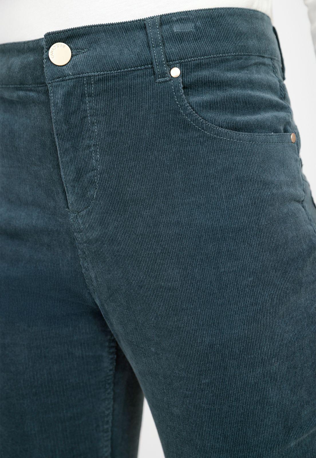 Pantalón Cotelé Mujer Algodón Verde-2