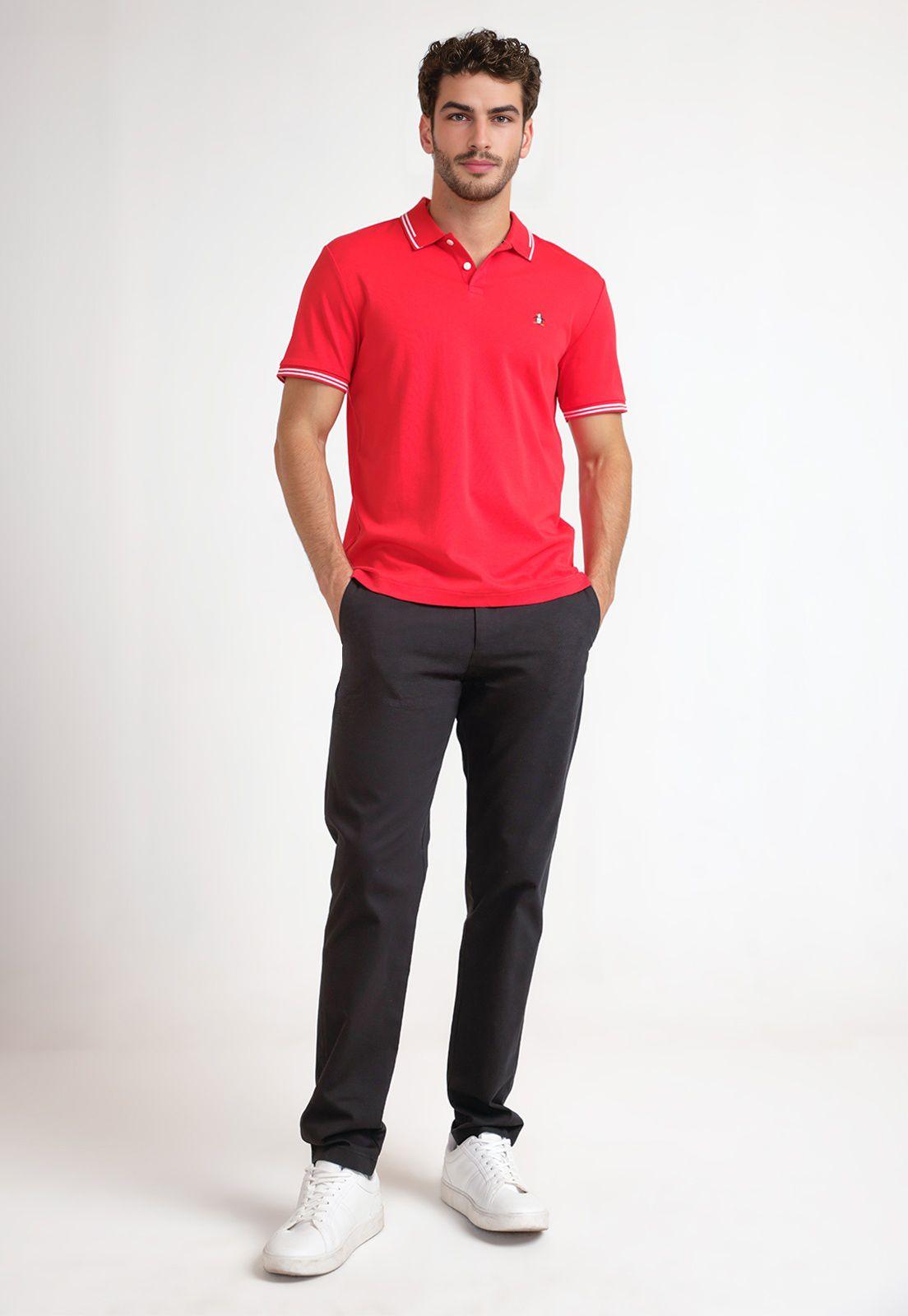 Polera Hombre Polo Rojo-3