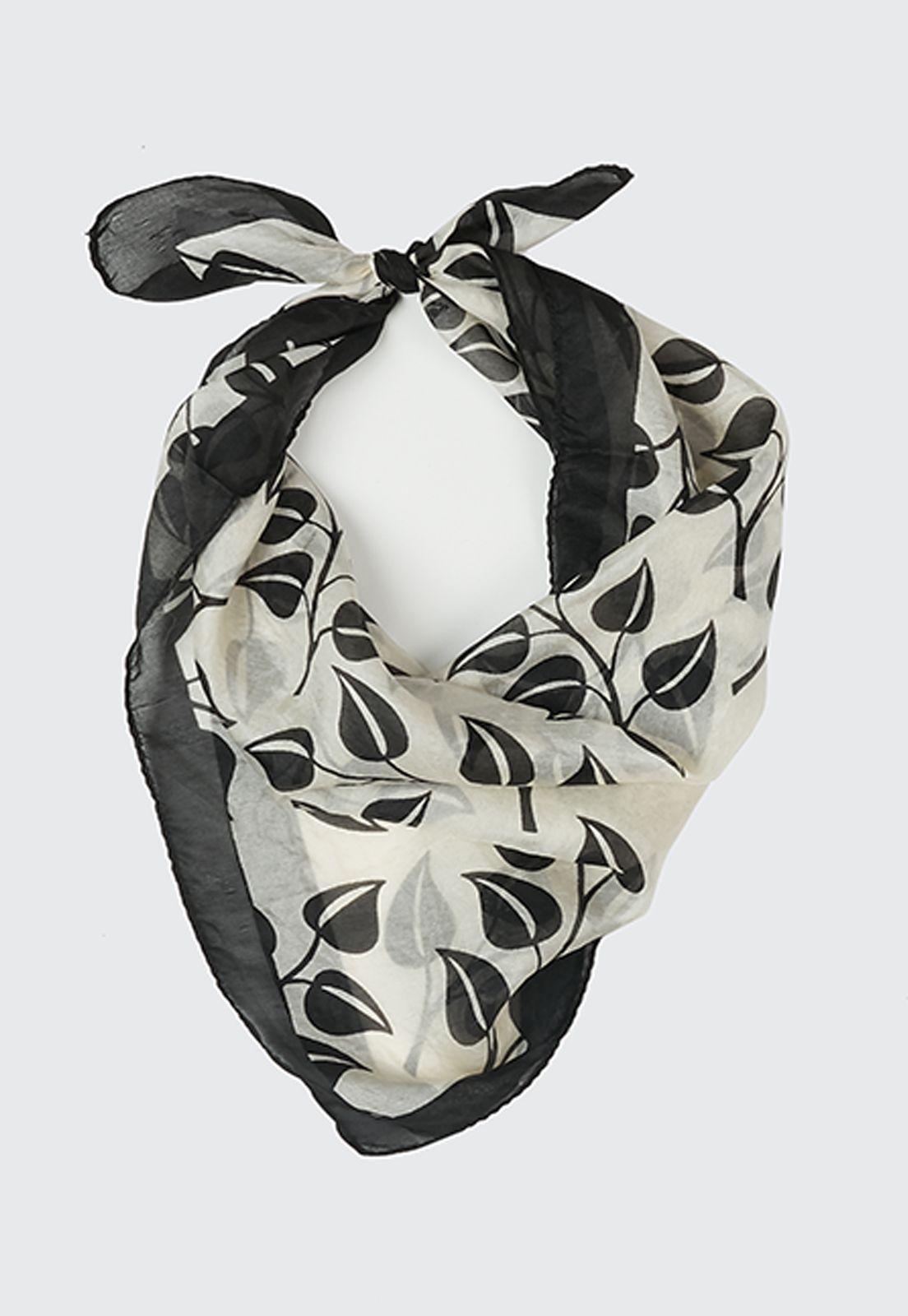 Pañuelo Seda Negro-0