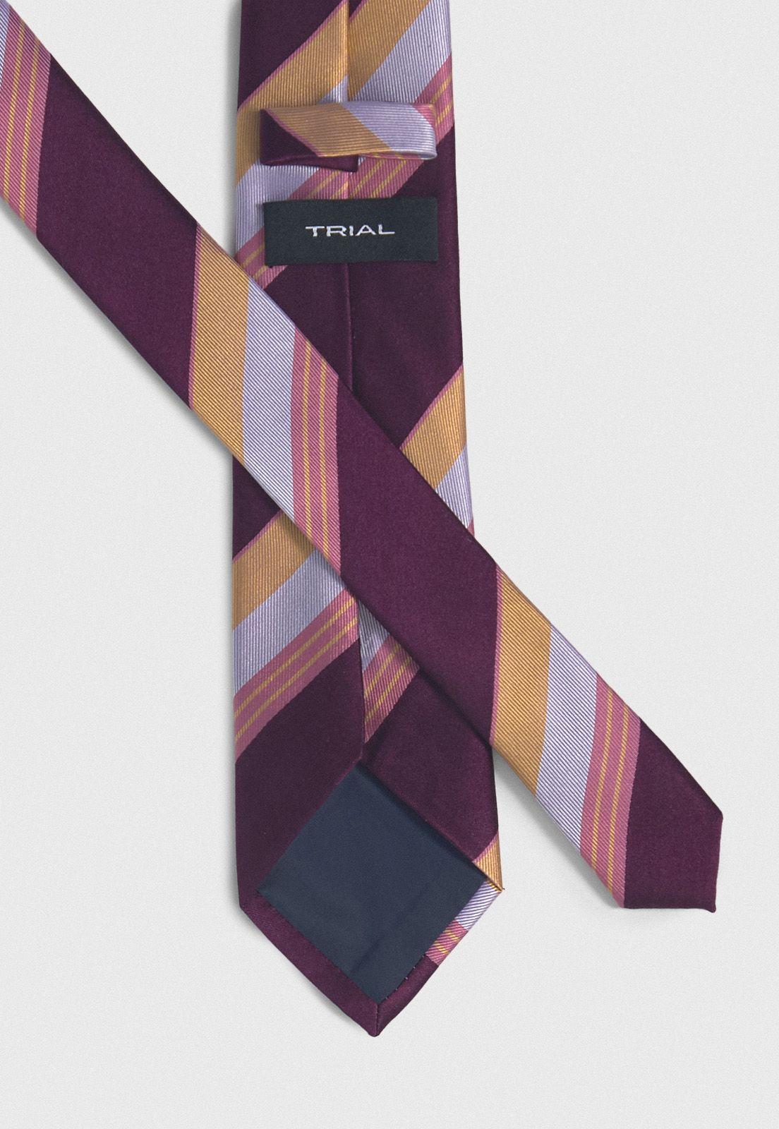 Corbata Formal Hombre Seda Rayas Executive Morado-2