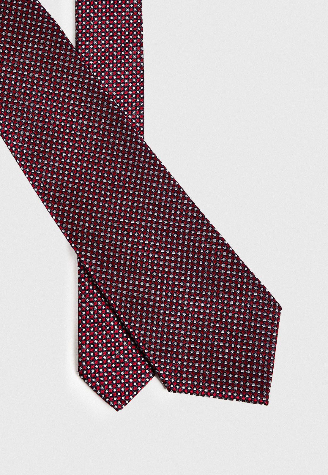 Corbata hombre Formal Executive Seda Burdeo -1