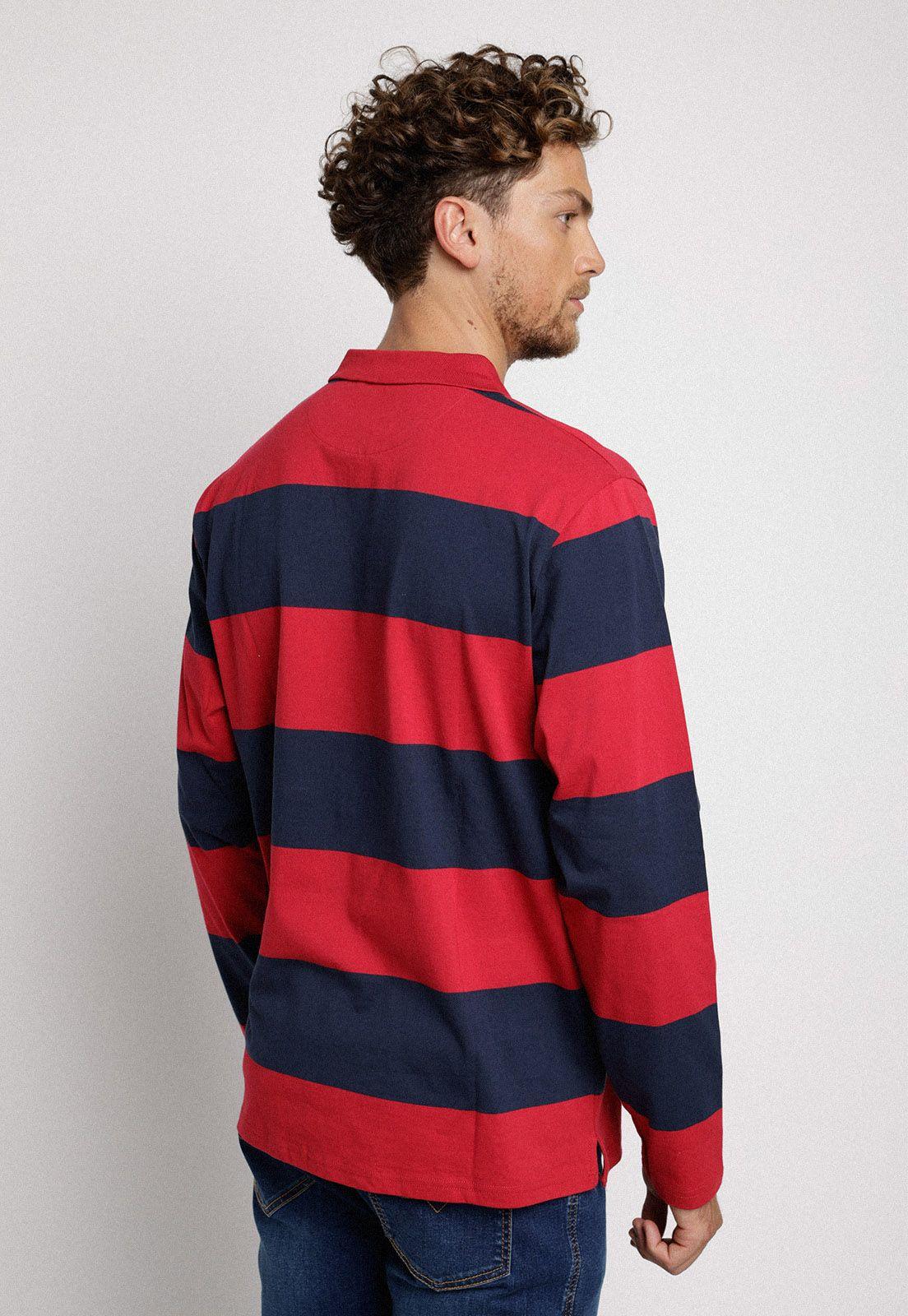 Polera Polo Rugby rojo-1