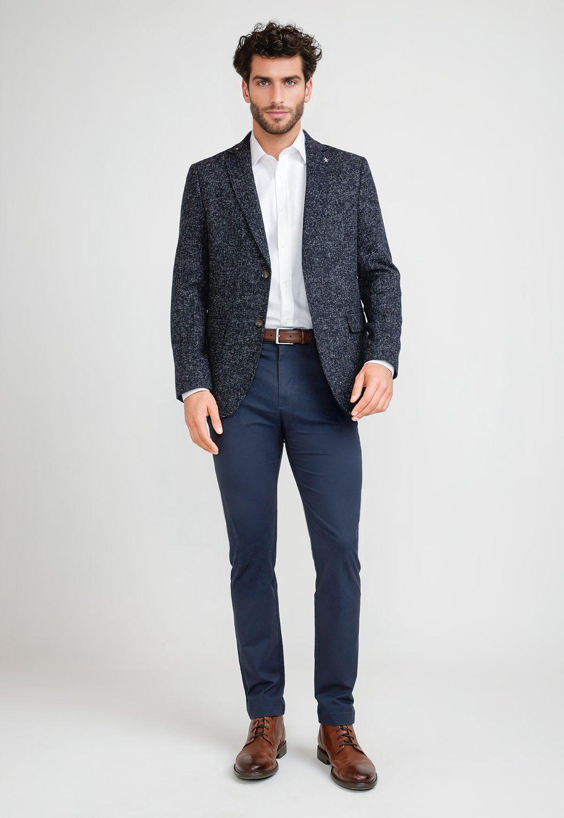 Chaqueta Casual Hombre Azul-3