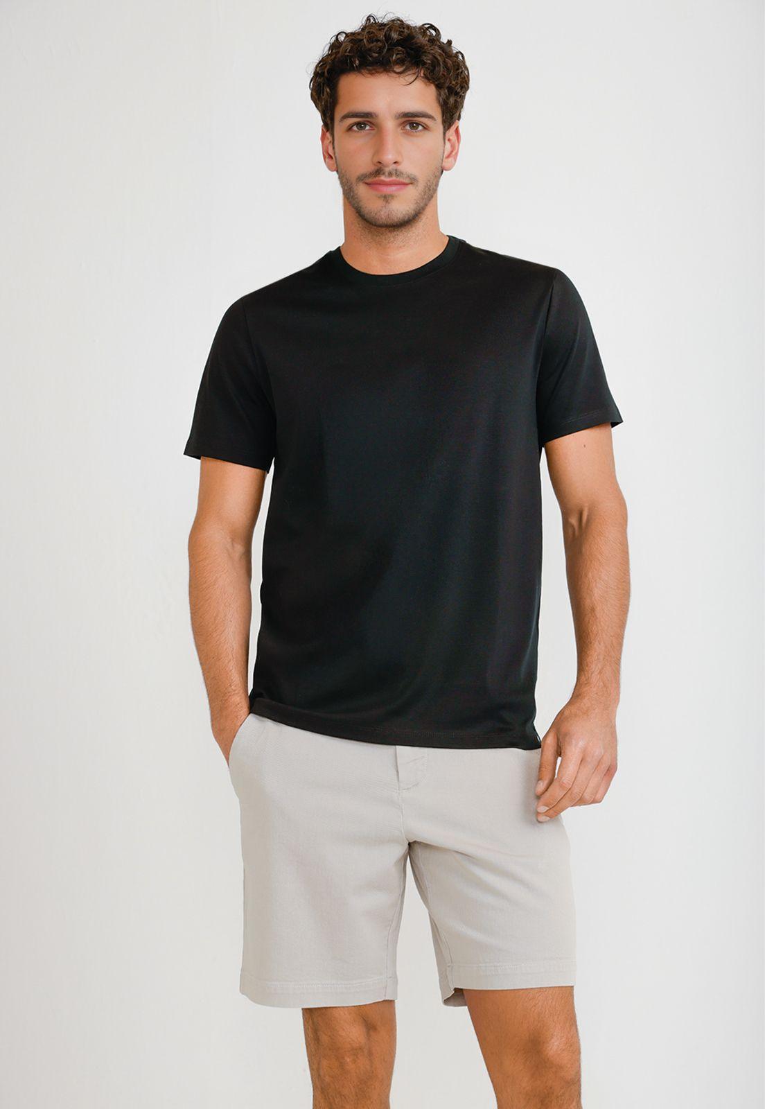 Polera Hombre Manga Corta Negro 4HFK7127-0