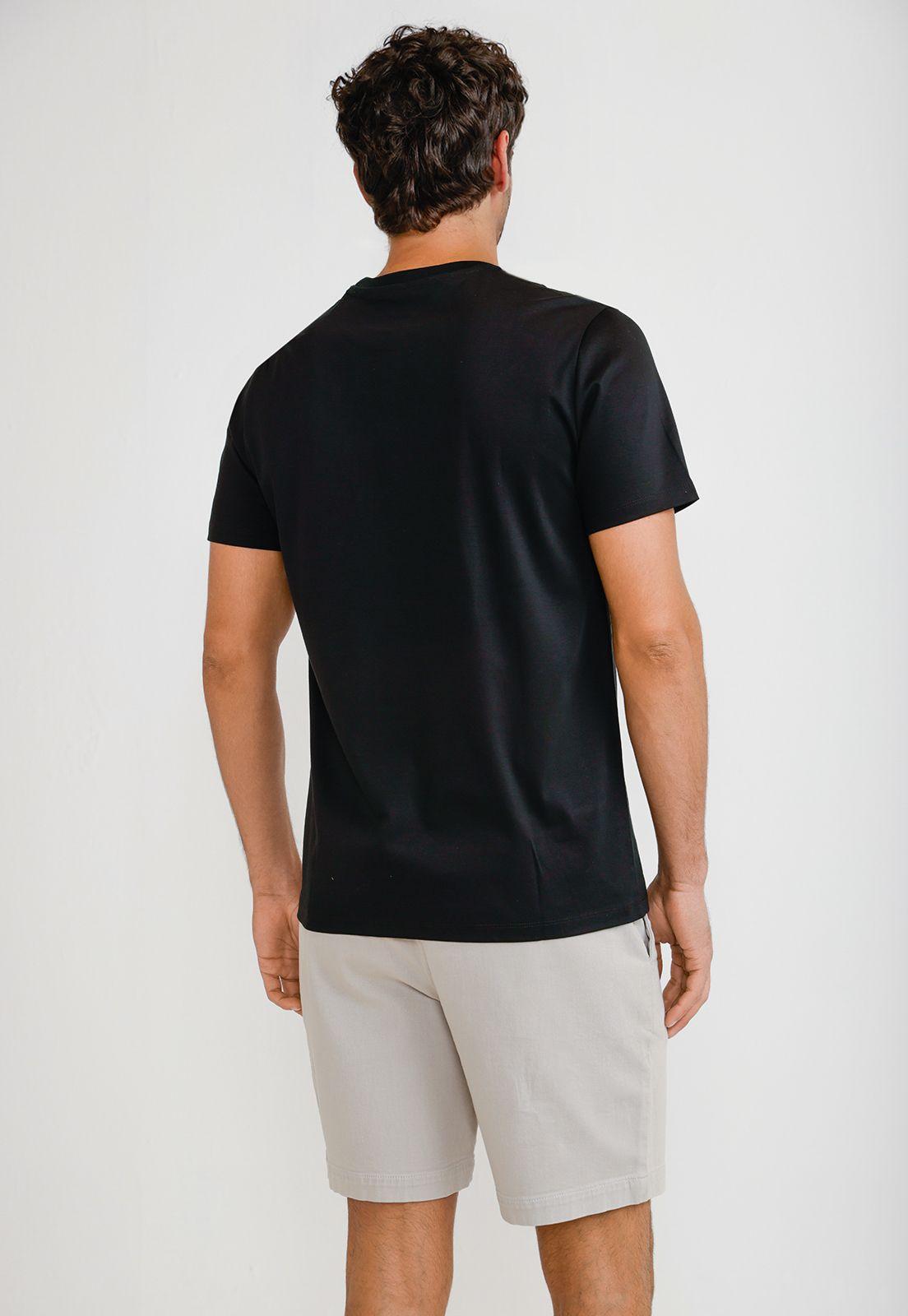 Polera Hombre Manga Corta Negro 4HFK7127-1