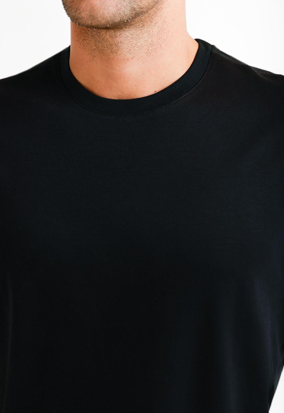 Polera Hombre Manga Corta Negro 4HFK7127-2