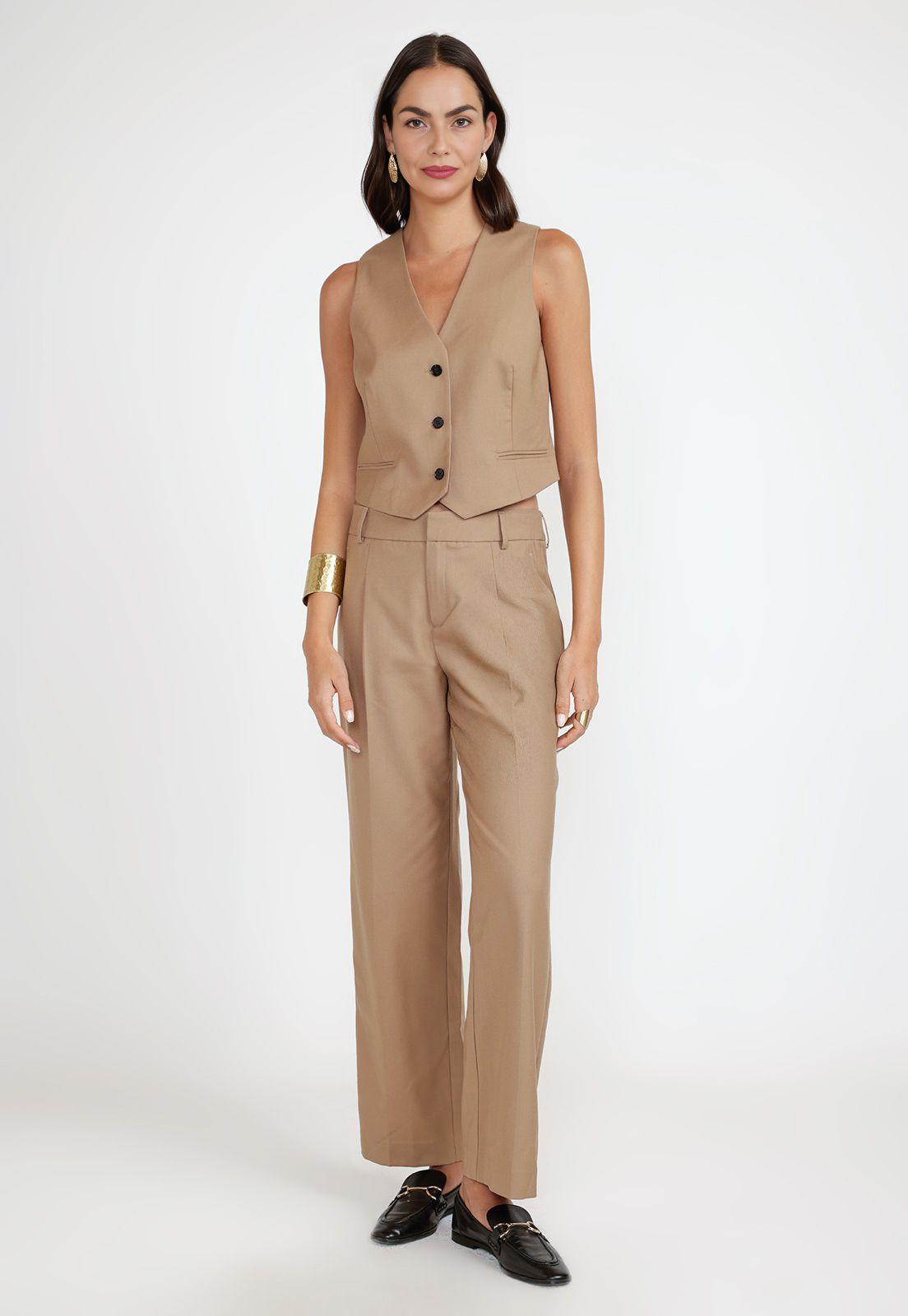 Pantalón Mujer Eloisa Camel-3