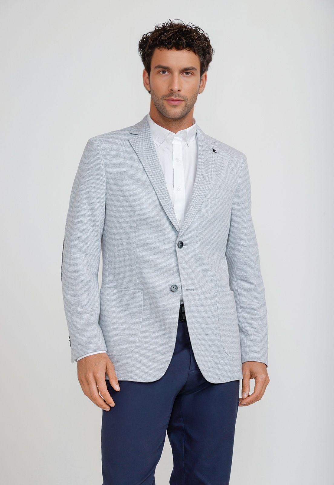 Chaqueta Casual Algodón Clark Gris-0