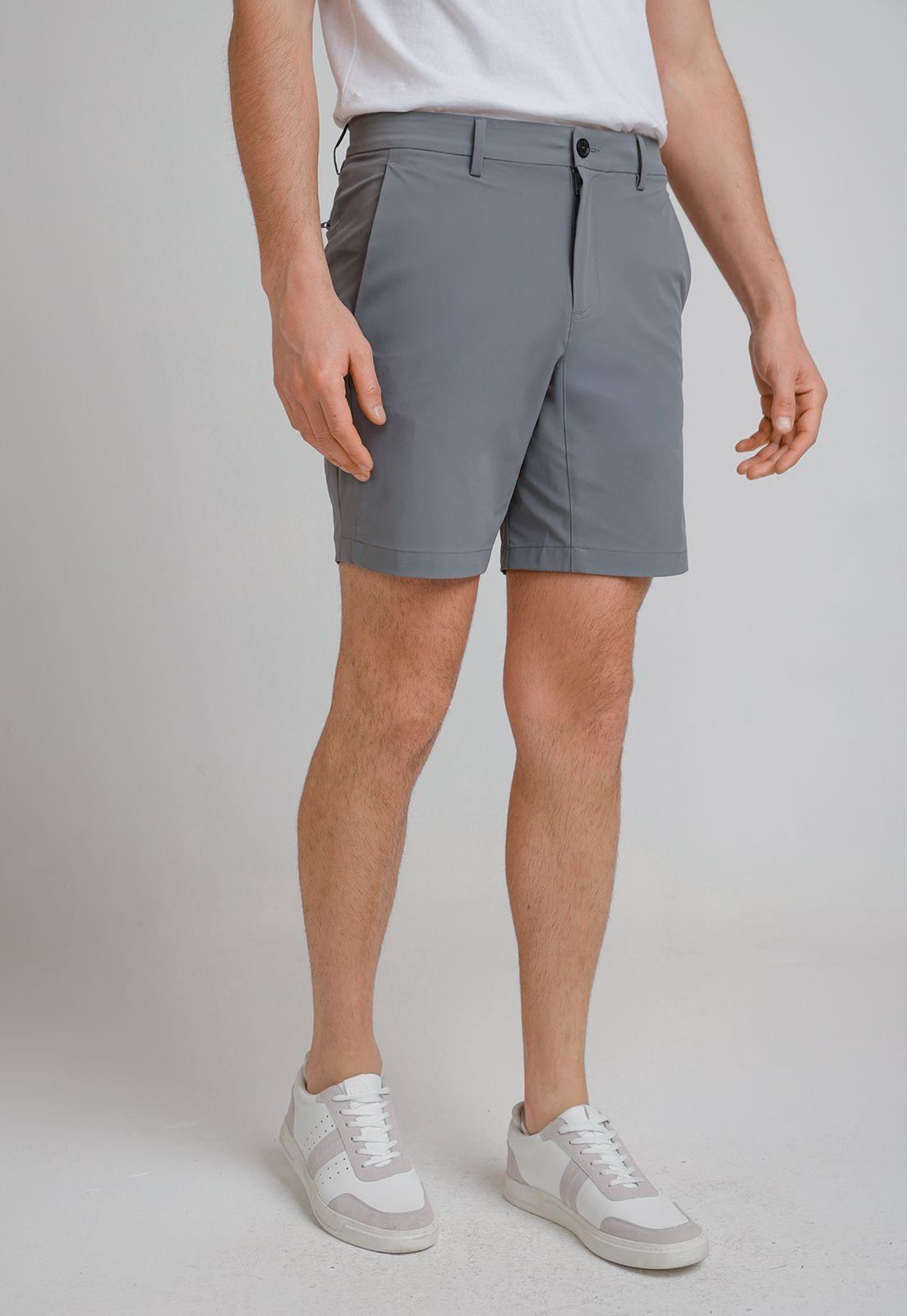 Bermuda Hombre Stretch Gris-0